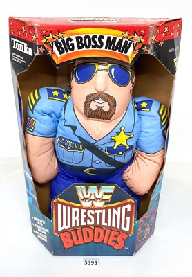 Vintage WWF BIG BOSS MAN Wrestling Buddies 1990 Plush Pillow Tonka