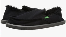 NWT Sanuk Women's Donna Hemp Chill Slipper Black NEW SZ 7 1018948 BLK