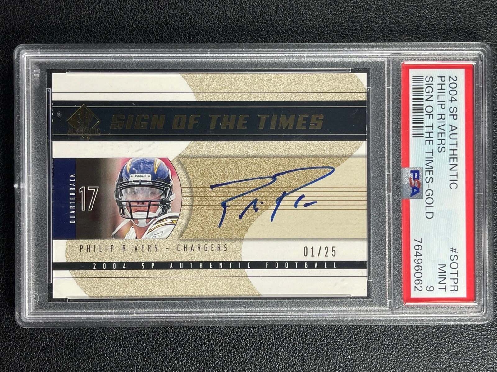 Philip Rivers SP Authentic Sign of the Times #SOTPR Gold