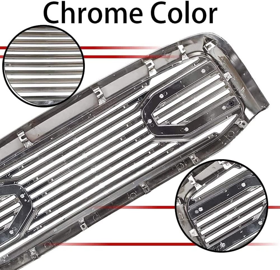 Chrome Big Horn Style Grille Shell With RAM Letters For 2013-2018 RAM 1500 - Easy Bolt-On