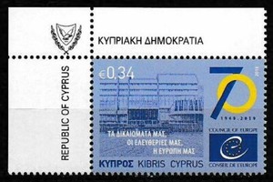 Cyprus 2019 70th Ann Council of Europe SC# 1317 MNH  Mint/Never Hinged