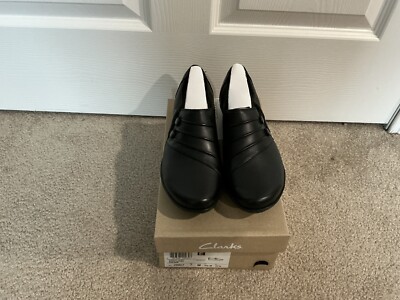 Clarks Women's Everlay Romy Loafer Black 7M New