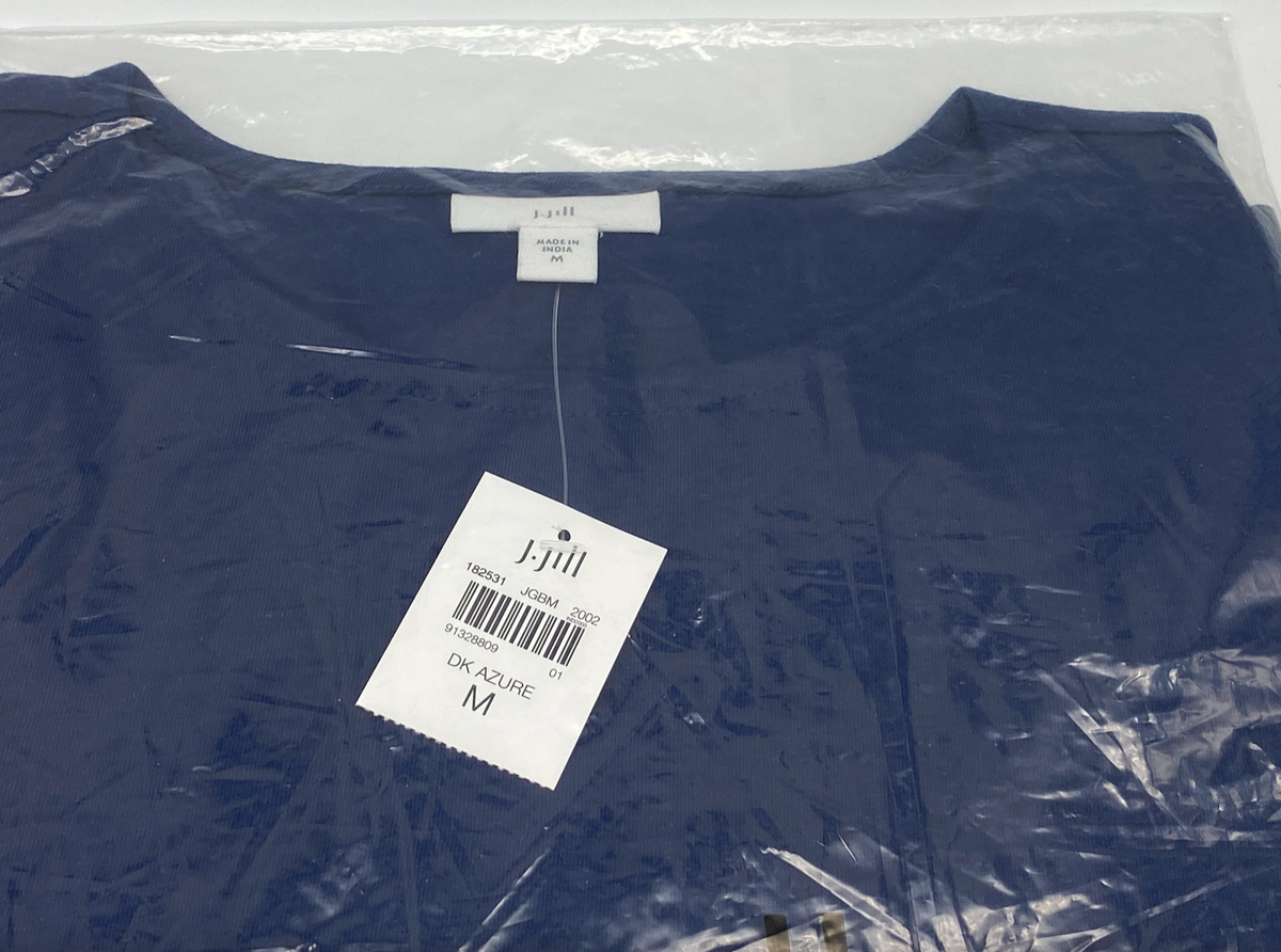 J. Jill ~ M(12/14) ~ NEW Very Pretty Mixed-Media Eyelet-Sleeve Top