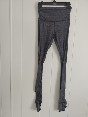 Lululemon Still Mind Tight *33'' In Interlink Ice Grey Black Size 4
