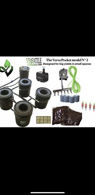 RDWC System. Versatile Hydroponics, LTD. For Compact Grow Area. Set Up In Mins.