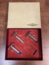salesman sample Gillette Super Speed Razor A-3 1955 Red Flair blue Tip