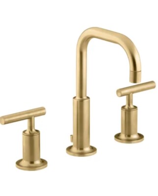 Kohler Purist K-14406-4-2MB Widespread Bathroom Sink Faucet Brush Moderne Brass