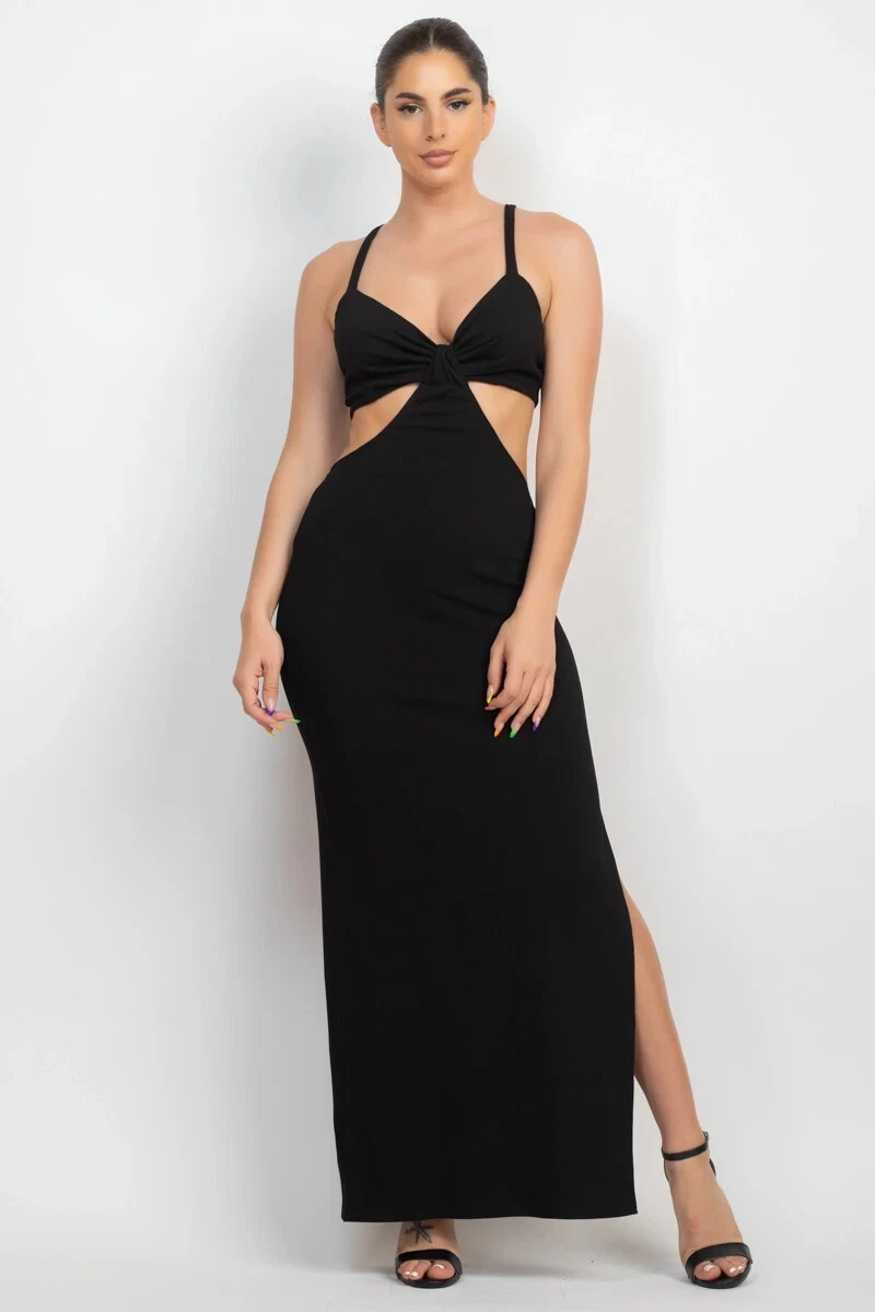 dress with side cutouts