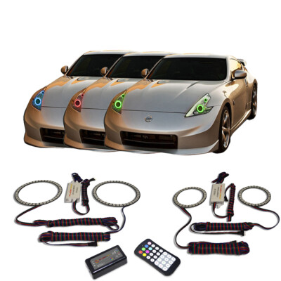 RGB Multi Color Angel Eye Headlight Halo kit for Nissan 370z 09-16