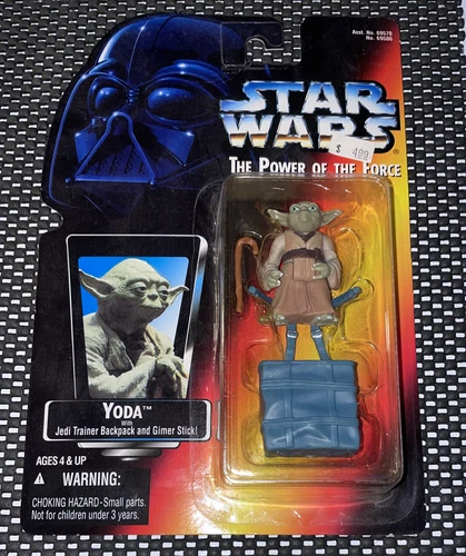 1995 Kenner Star Wars Yoda with Jedi Trainer Backpack and Gimer Stick Unopened