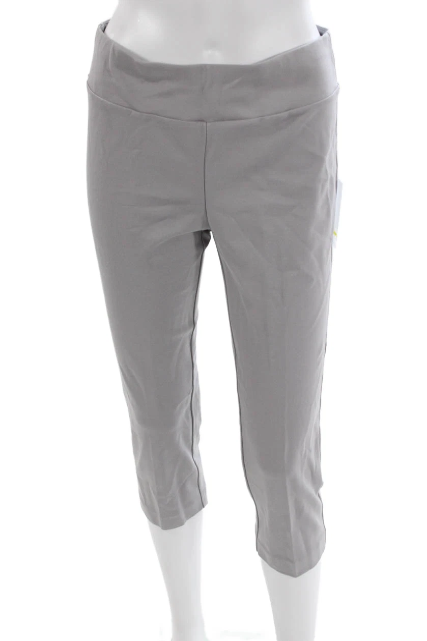 Insight Womens Gray Rayon Blend Capri Pants Pull On Size 6P