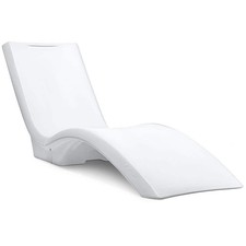 Pool Lounger Chair White Weight Sand Cavity In-Water Ergonomic