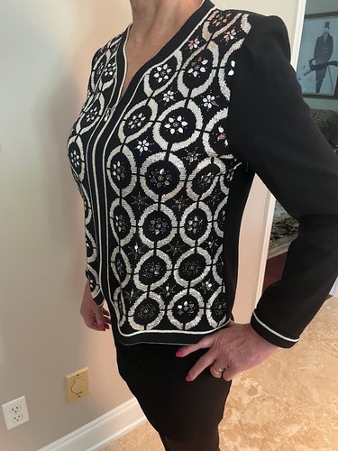 St John Evening jacket - Embellished with sequins - size 4