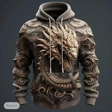Gothic Dragon Fire Breath Skull Vibe 3D All Over Print Hoodie - Adult Kid