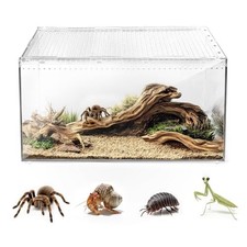 AZV Escape Proof Reptile Terrarium, Shatter Proof Polycarbonate Tarantula Tank