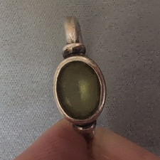 925 Sterlingsilber natürlicher ovaler Perido...