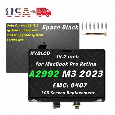14.2'' for MacBook Pro A2918 2023 EMC 8304 LCD Screen Assembly Space Gray Silver.