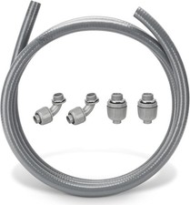 HOXHA 1/2 Inch 10 Ft Electrical Conduit Kit AC Whip In - 10 Ft, Gray 