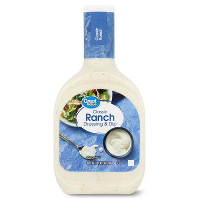 Great Value Classic Ranch Dressing & Dip 36oz Creamy Tangy Salad Sauce Flavor