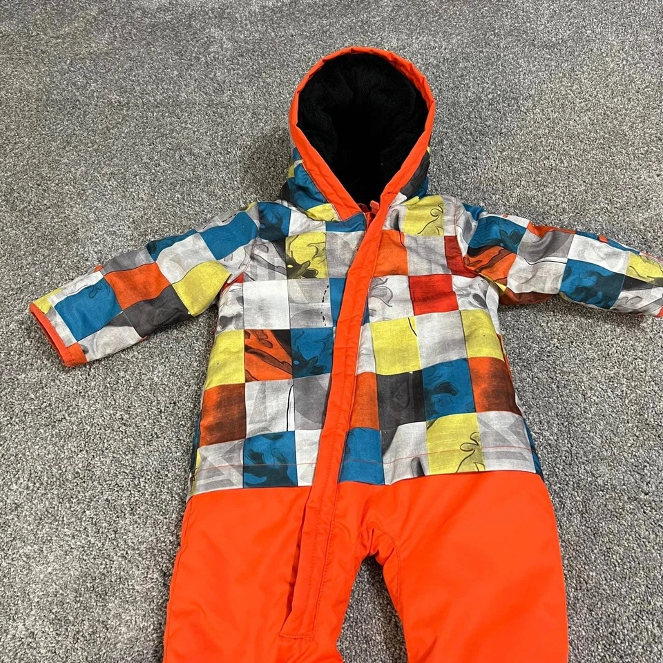 Traje de nieve Quiksilver Little Rookie con capucha forrado de lana naranja - 12 meses Foto 4 de 4