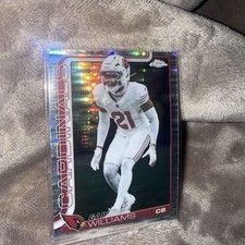 Topps 2025 Chrome Garrett Williams Parallel #6 Arizona Cardinals Football Card
