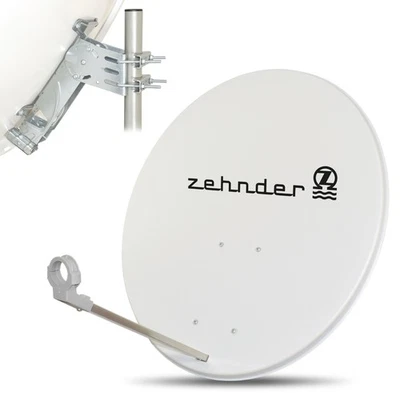Zehnder 80 cm alluminio alluminio satellite specchio satellitare parabola antenna grigio chiaro