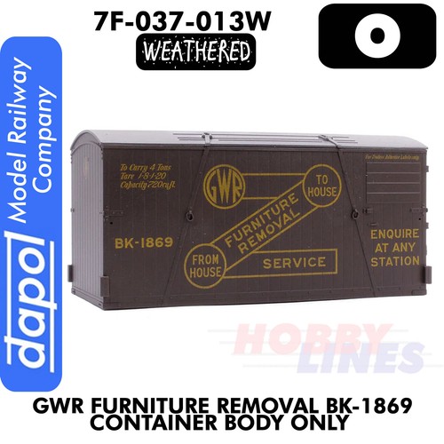 Container GWR BK-1869 Möbelumzug verwittert 1:43,5 O Dapol 7F-030-012 | Zustand: New