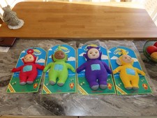 CE87:  1996 Teletubbies, Laa-Laa, Dipsy, Tinky Winky & Po Plush Toys  on card