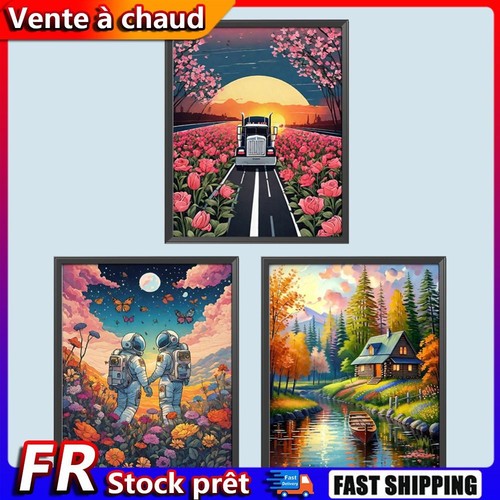 5D DIY Full Round Drill Diamond Painting Landscape Kit Home Decoration ...
