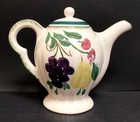 Vintage Blue Ridge Ceramic Pottery Fruit Fantasy Large Tea/Coffee Pot