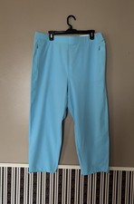 Chico  s Size 3 U.S. Size 16 Zenergy Blue Pants NWT  s Zippered Pockets