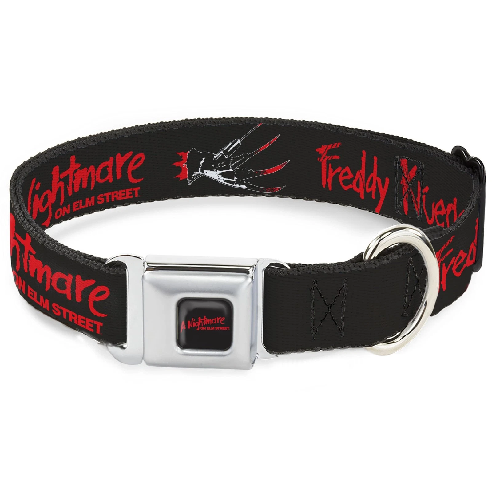 Warner Bros. Horror Movies Pet Collar, Dog Collar Metal Seatbelt Buckle, A Night