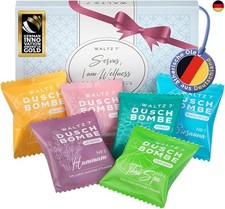 Original Duschbomben Set, 6 Stück mit 6 Düften, Qualität aus Europa, Badebomben,