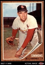 1962 Topps #285 Curt Simmons Cardinals 7.5 - NM+