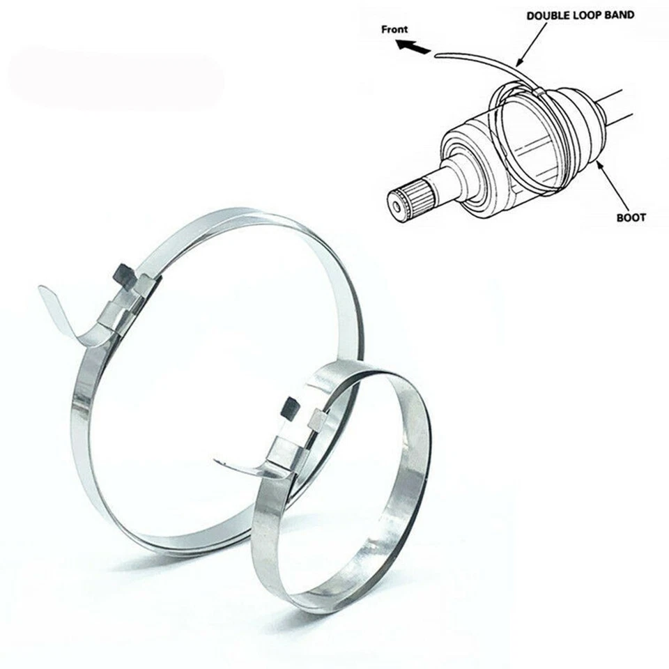 10*CV Boot Clips Kit Stainless Steel Axle-CV Joint Crimp Clamp Universal-Set AU - Image 4 of 4