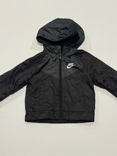 Nike Toddler Windrunner Jacket Black 2T Fleece Lined Hooded Zip