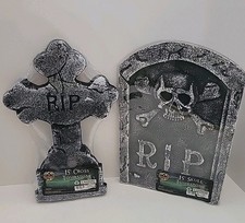 Spirit Halloween Foam Tombstone 15" Set Of 2