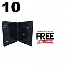 10 Replacement Cases compatible with Black Playstation 3 Blu-ray 14mm 1-3 DAYS