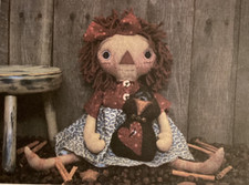 PATTERN Primitive Raggedy Ann Doll Crow Ornie Doll NEW Threadbare Primitives