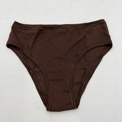 PINK Cheeky Panties Women's Large Brown Jersey Cotton Stretch Underwear Spandex