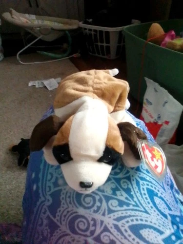 Vtg. Ty Beanie Baby Bernie the Saint Bernard-org tags-DOB 10/3/96