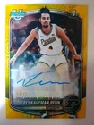 2025-26 Bowman Chrome Trey Kaufman -Renn 1st Yellow Mojo Refractor Auto /75