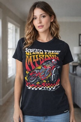 Fasthouse Graphic T Shirt Womens M Motocross Racing Speed Free Black Cotton Tee