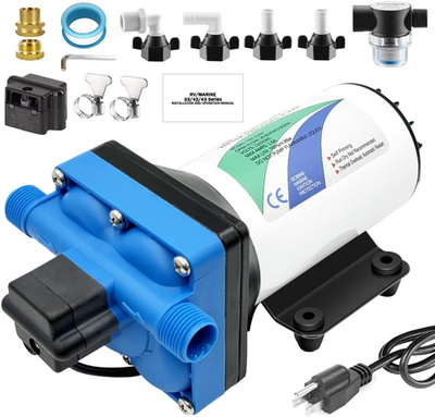 #ad 110V AC Electric High Pressure Self Priming Diaphragm Pump Equipped with Pressu $97.35