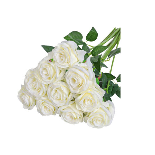 10X Simulation Artificial Rose Flower Flowers Silk Bouquet Wed Party Decorations - Picture 25 of 35