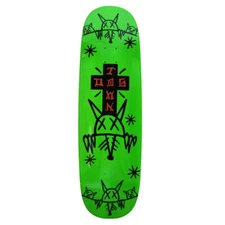Dogtown Skateboard Deck Rat Face 2 Square Egg Neon Green 9.383" x 31.75"