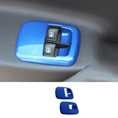 For Benz Smart Fortwo 2016-2018 Navy Blue Window Lift Lock Switch Panel Trim 2PC