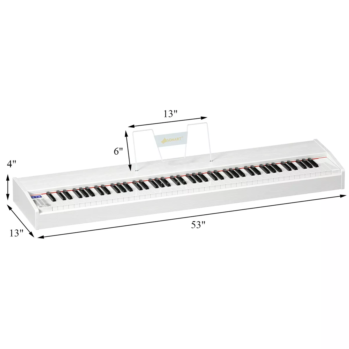 Sonart 88-Key Full Size Digital Piano Weighted Keyboard w/ Sustain