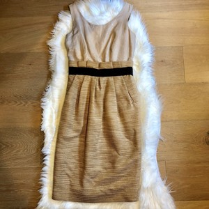 gold linen dress