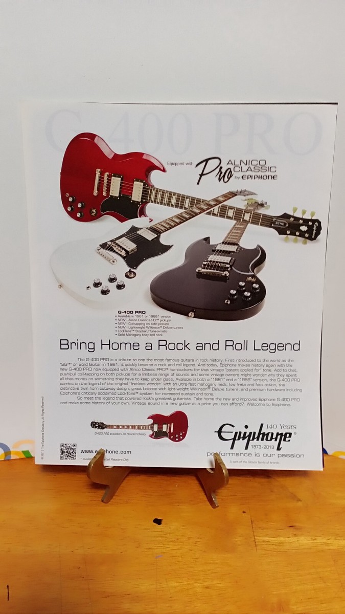 EPIPHONE G-400 PRO ALNICO SG GUITARS PRINT AD - 11 X 8.5 6 | eBay